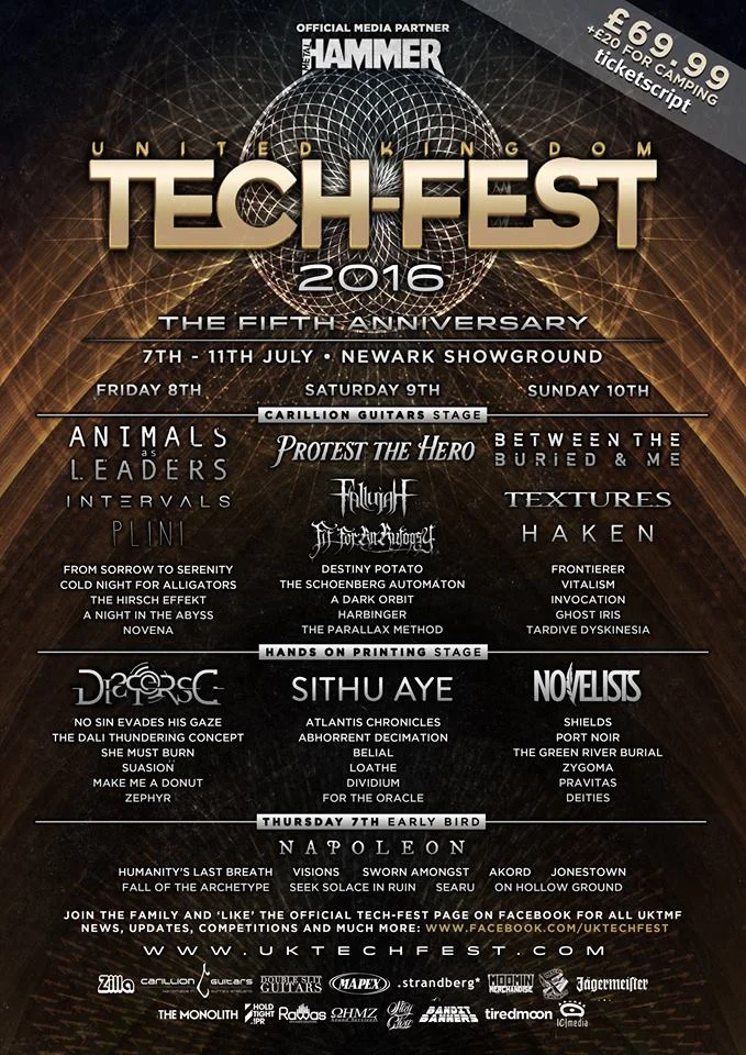 UK TECH-FEST announces HAKEN, NAPOLEON, SITHU AYE plus 16 more bands!