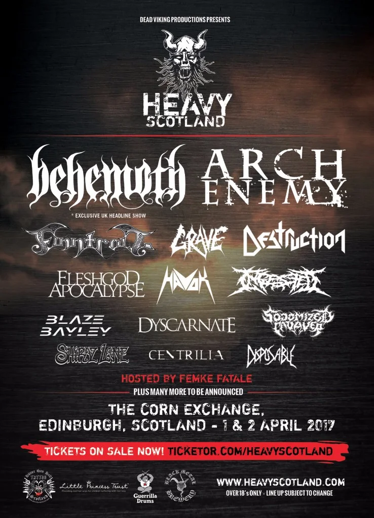 HEAVY SCOTLAND adds Finntroll, Destruction, Fleshgod Apocalypse and Ingested