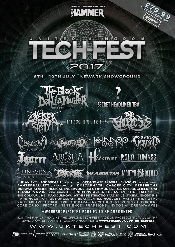 UK TECH-FEST Announce Day Splits - The Black Dahlia Murder and Textures with third headliner TBA 