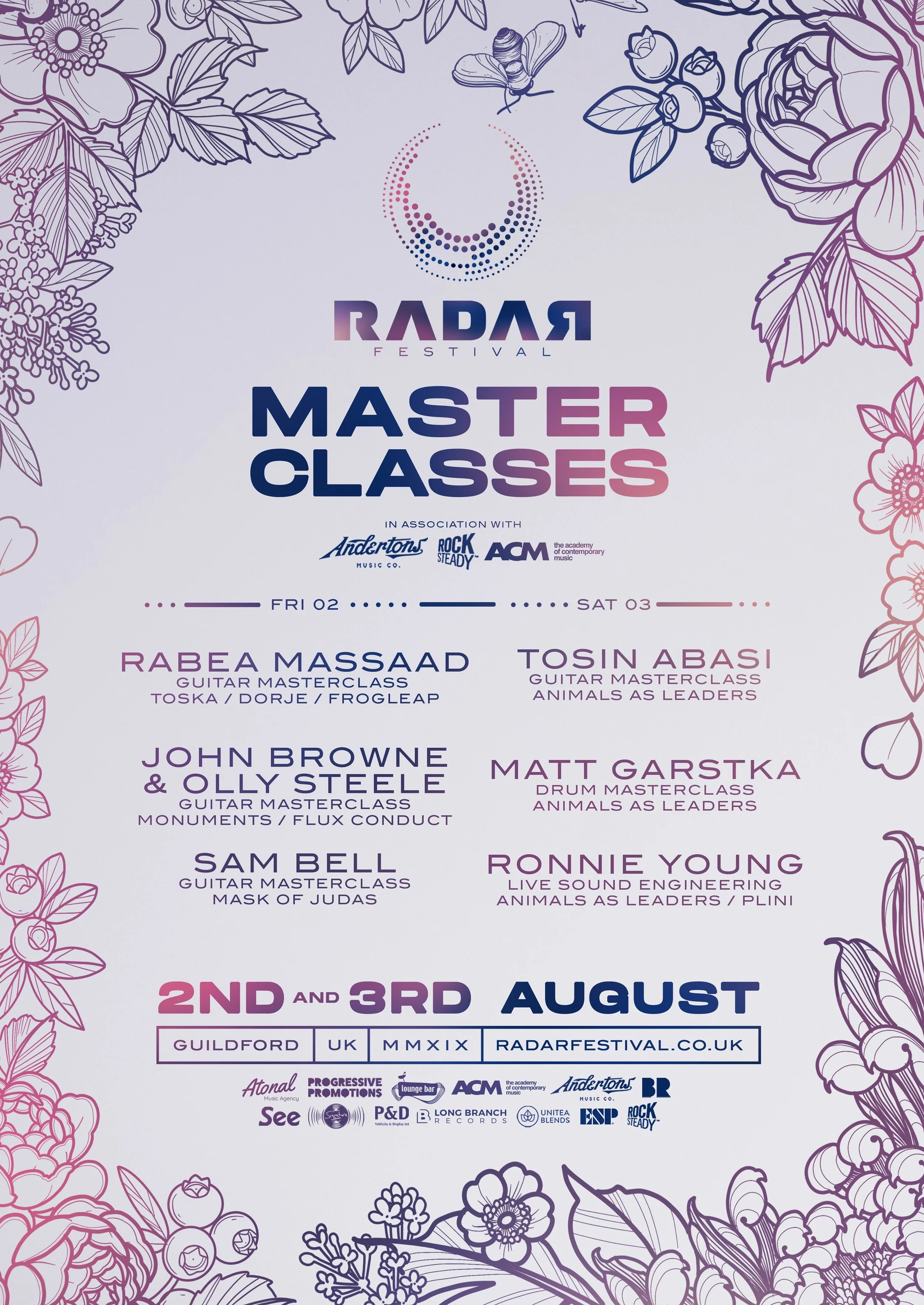 RADAR FESTIVAL announces masterclasses
