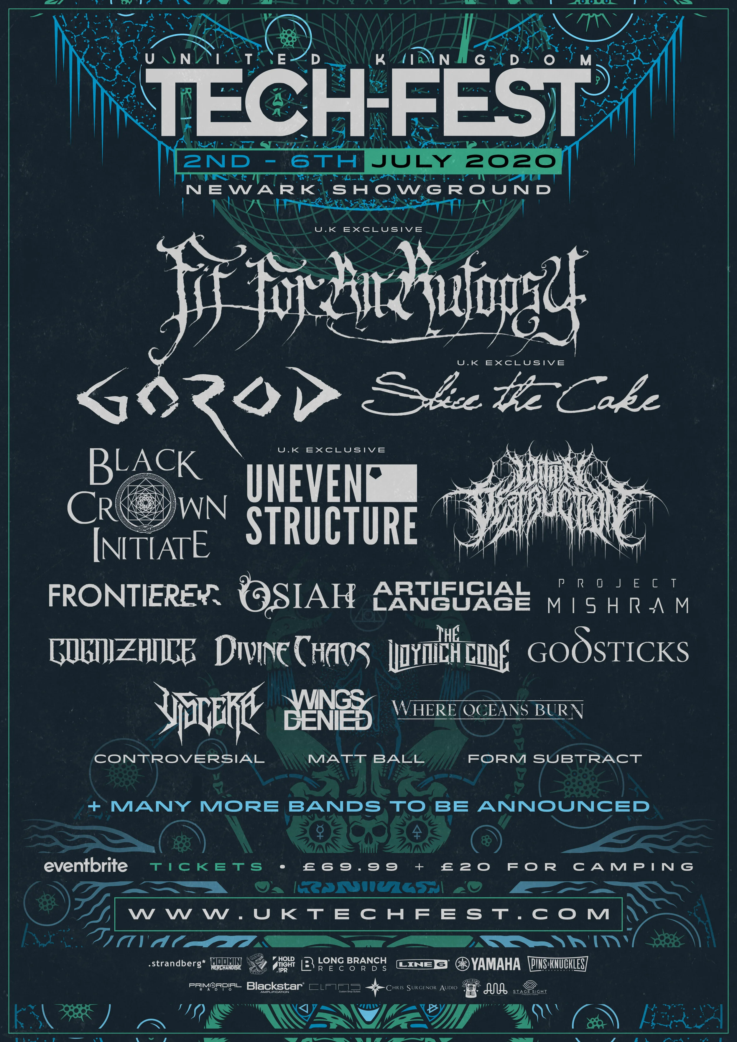 UK TECH-FEST announces Fit For An Autopsy, Gorod, Slice The Cake and 17 more for 2020