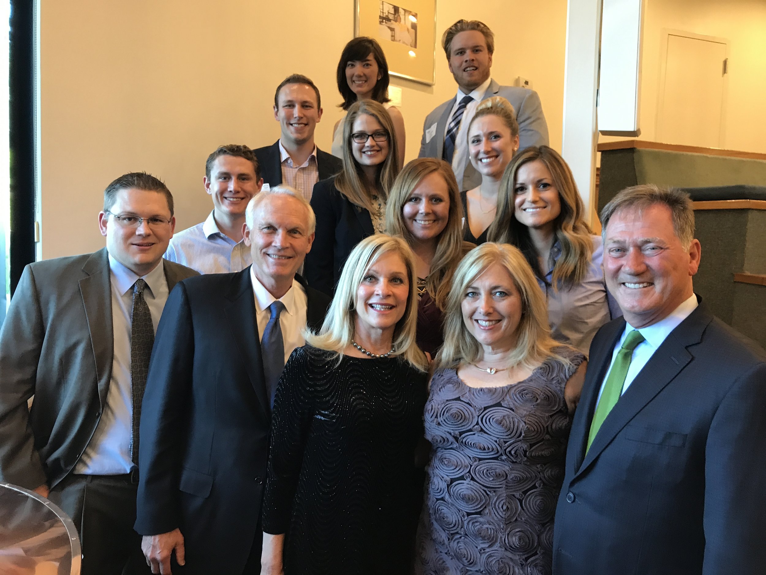 L&E attorneys with current members of the UMKC mock trial team.