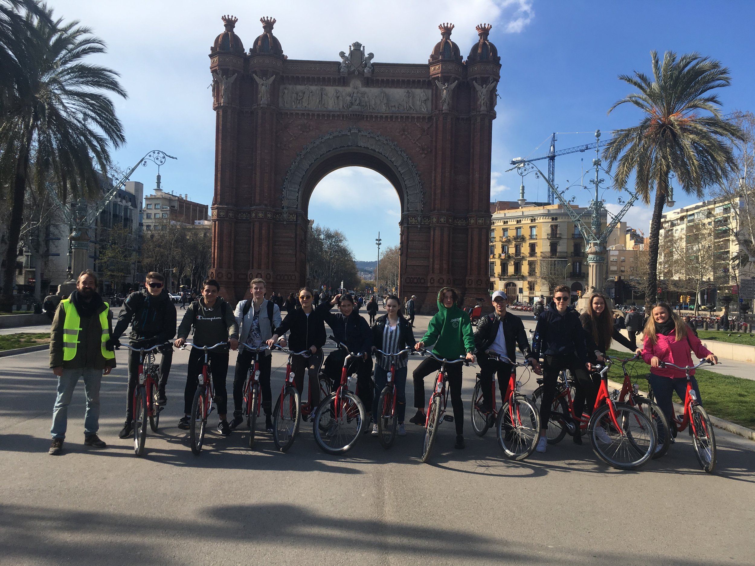 Barcelonaturen bød blant annet på&nbsp;guidet sykkeltur i storbygatene.&nbsp;