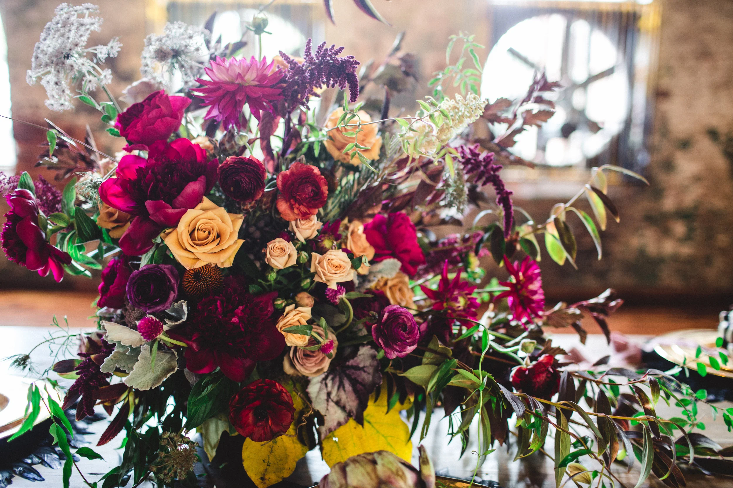 gertiemaesfloral.com | Engine Room Wedding | Gertie Mae's Floral Design Studio | Izzy Hudgins Photography
