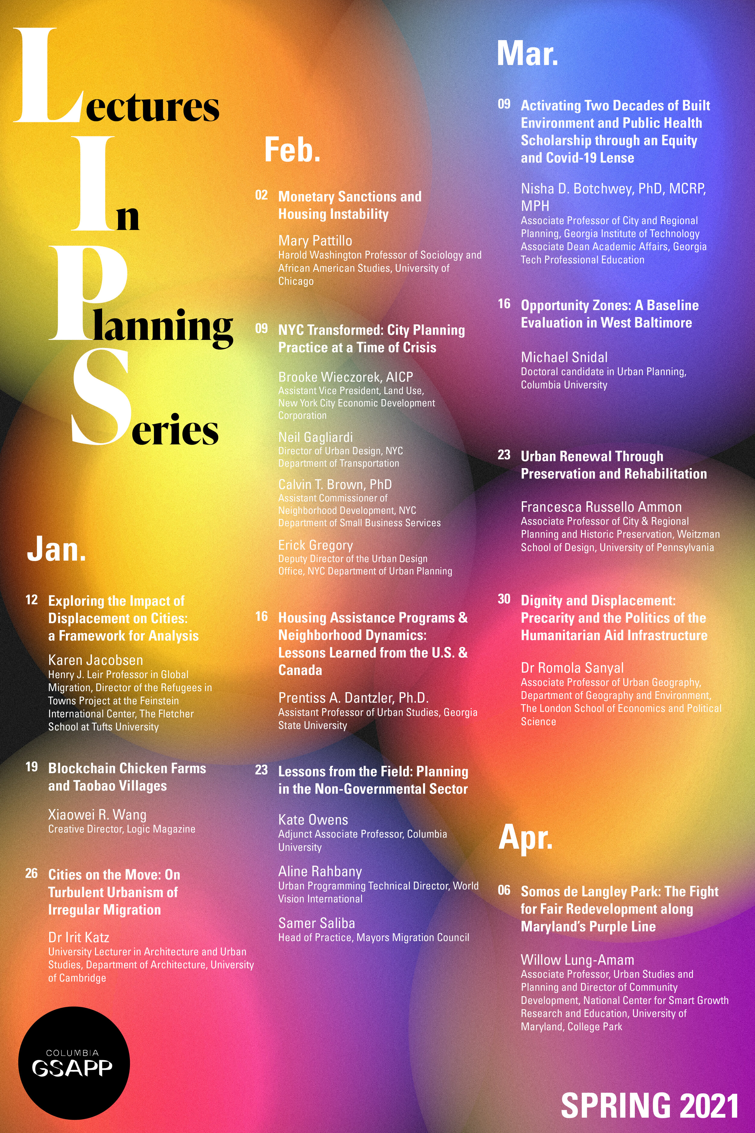 Lectures in Planning Series: Urban Renewal Through Preservation and Rehabilitation