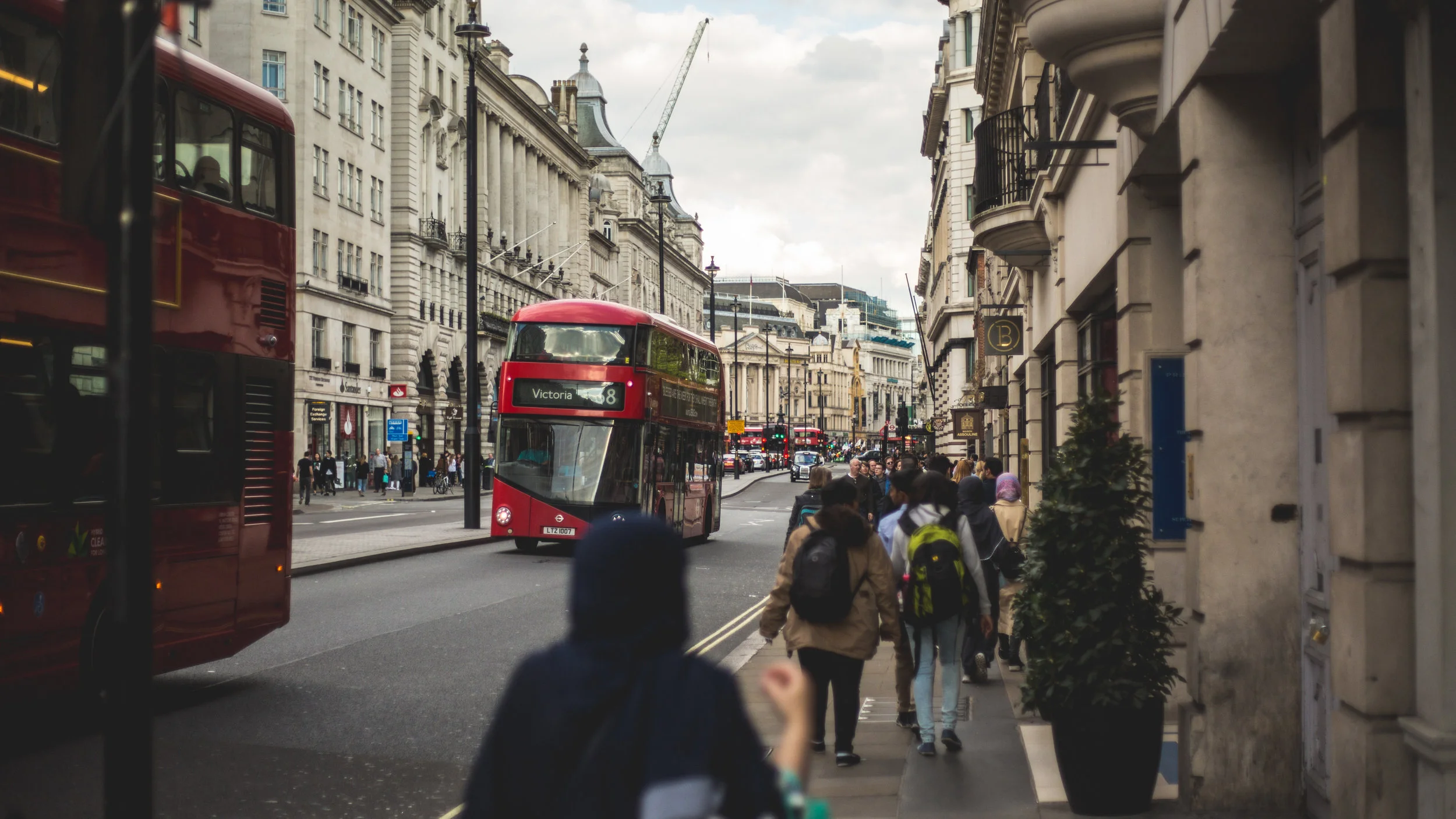 Looking towards Picadilly Circus in central London. 