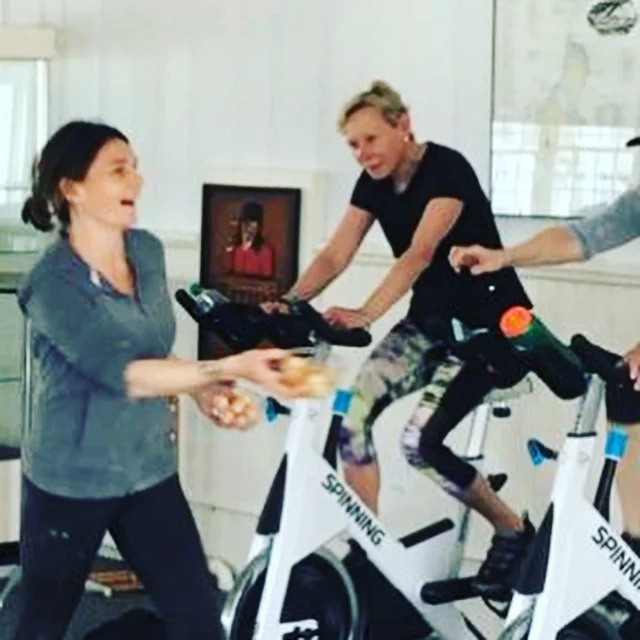 Like that time Alicia passed out samples of Vitamin Sea's yummy donuts in the middle of spin class!!