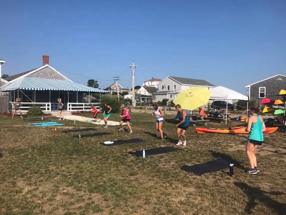 Boot camp ... on block island! &nbsp;No better place for sweat Therapy!