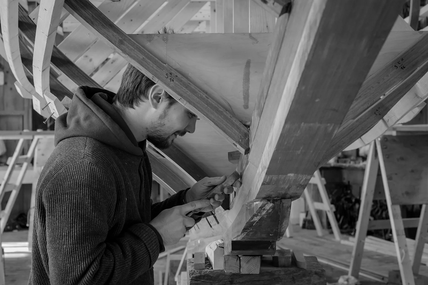 putting the stern, keel, sternpost together. Week 19