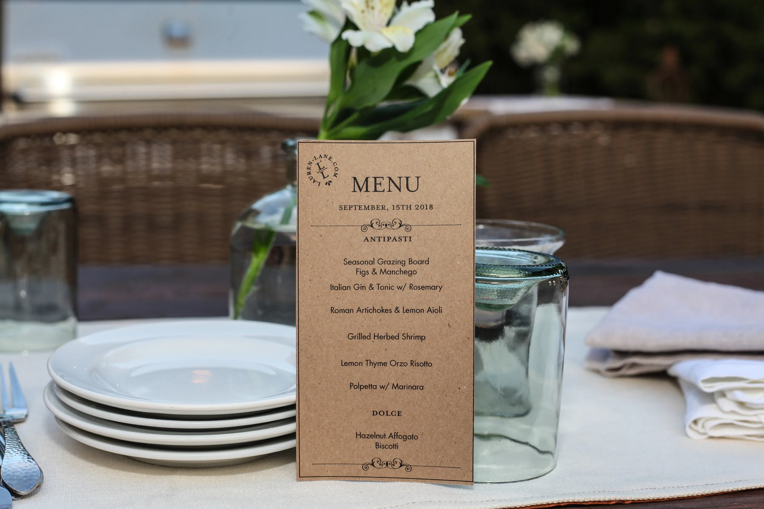 Lauren Lane Menu