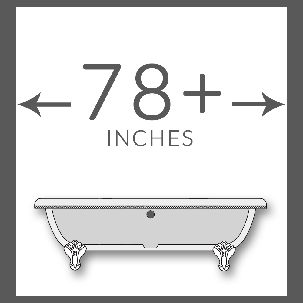 72" Tubs for 78"+ Spaces
