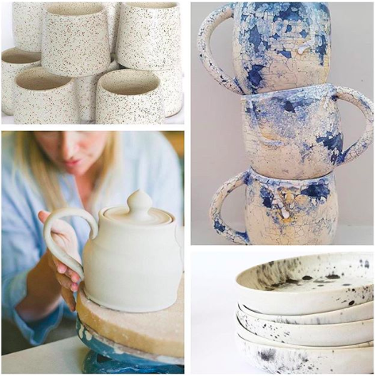 CLOCKWISE L TO R: THREE CORNERS ARTISAN, BIRD CERAMICS, KAT PINO CERAMICS, MUDDY MARVELS POTTERY