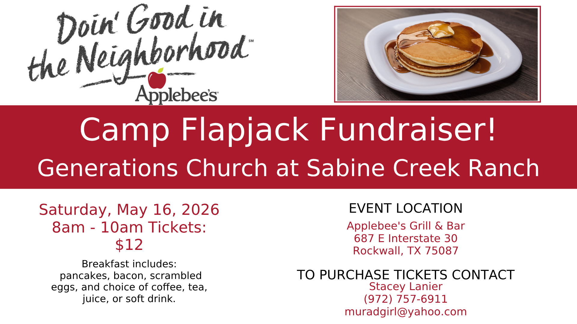 Camp Flapjack Fundraiser