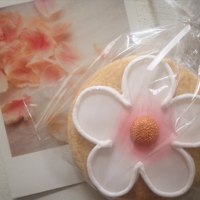White Blossom Biscuit Favour