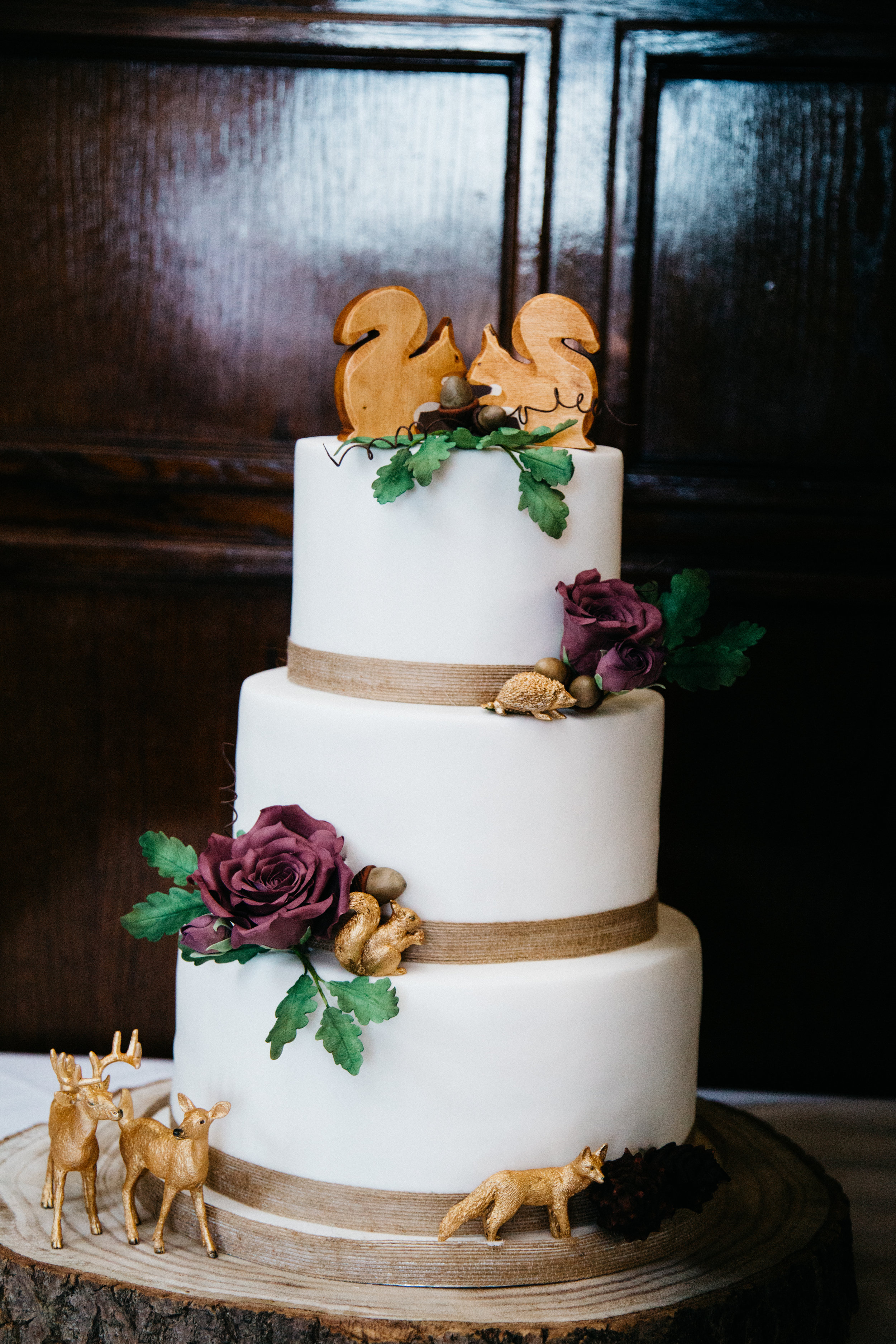 Woodland Fondant Wedding Cake