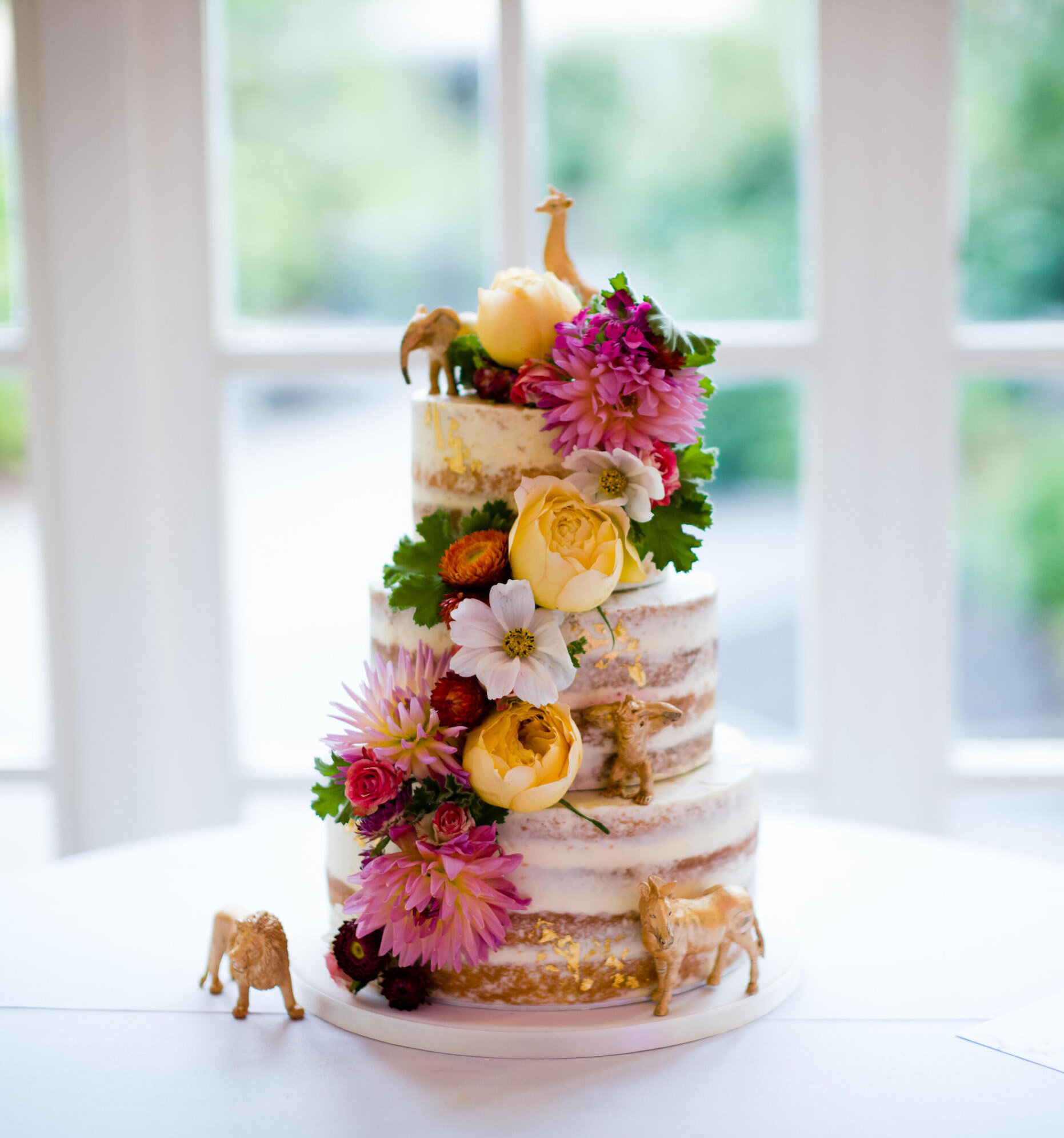 Semi-naked wedding cake