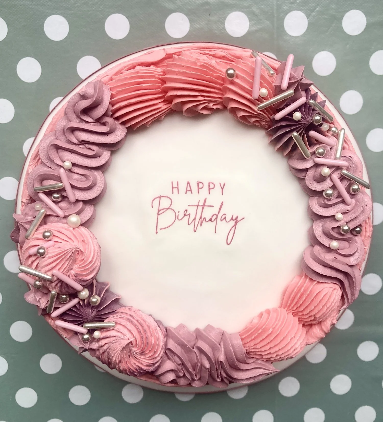 Pink Garland Celebration Cake