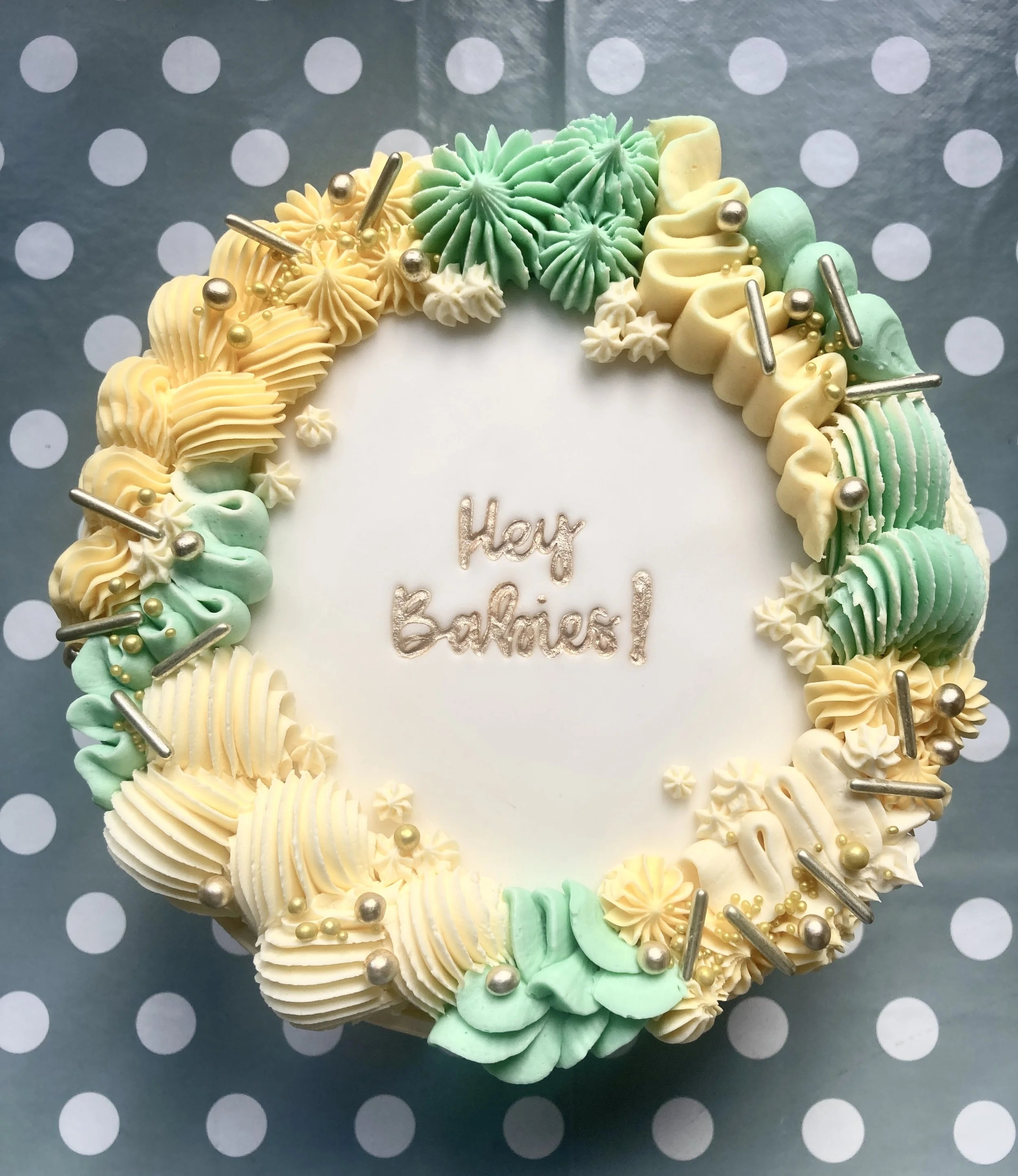 Baby Shower Garland Celebration Cake