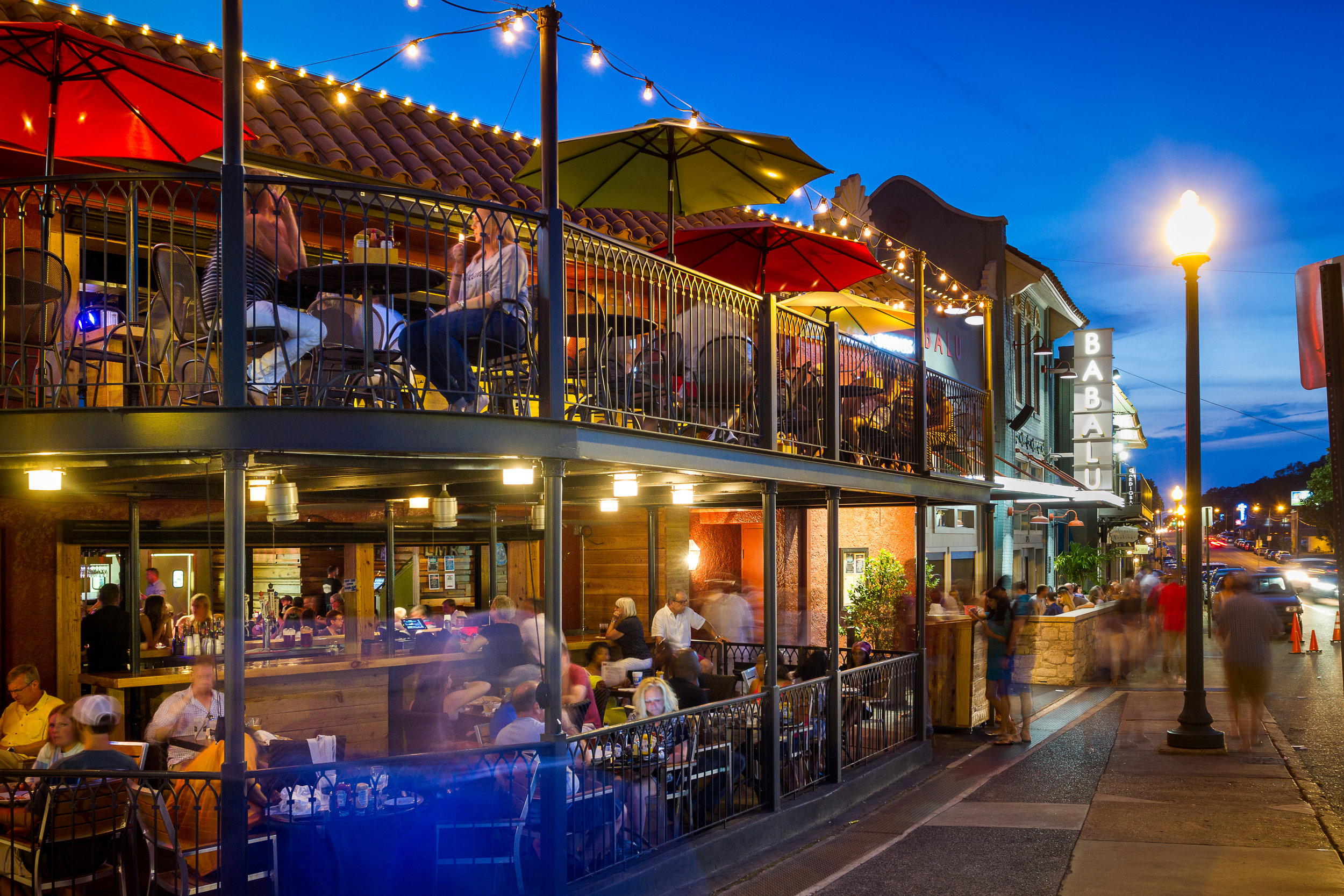  Lafayette's Music Room patrons enjoy two indoor/outdoor bars on the dual patios overlooking Overton Square's nightlife 