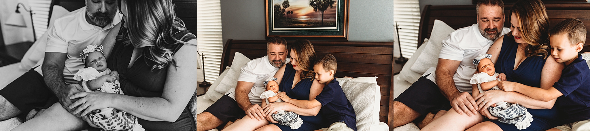 in-home-lifestyle-newborn-session-on-master-bed-neutral-simple