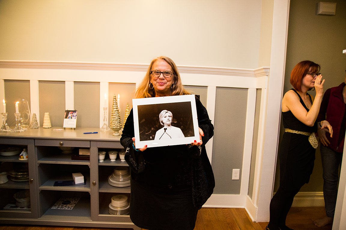 Congrats to Linda who won the Hillary Print raffle that helped raise funds for The Gender Equality Law Center.&nbsp;