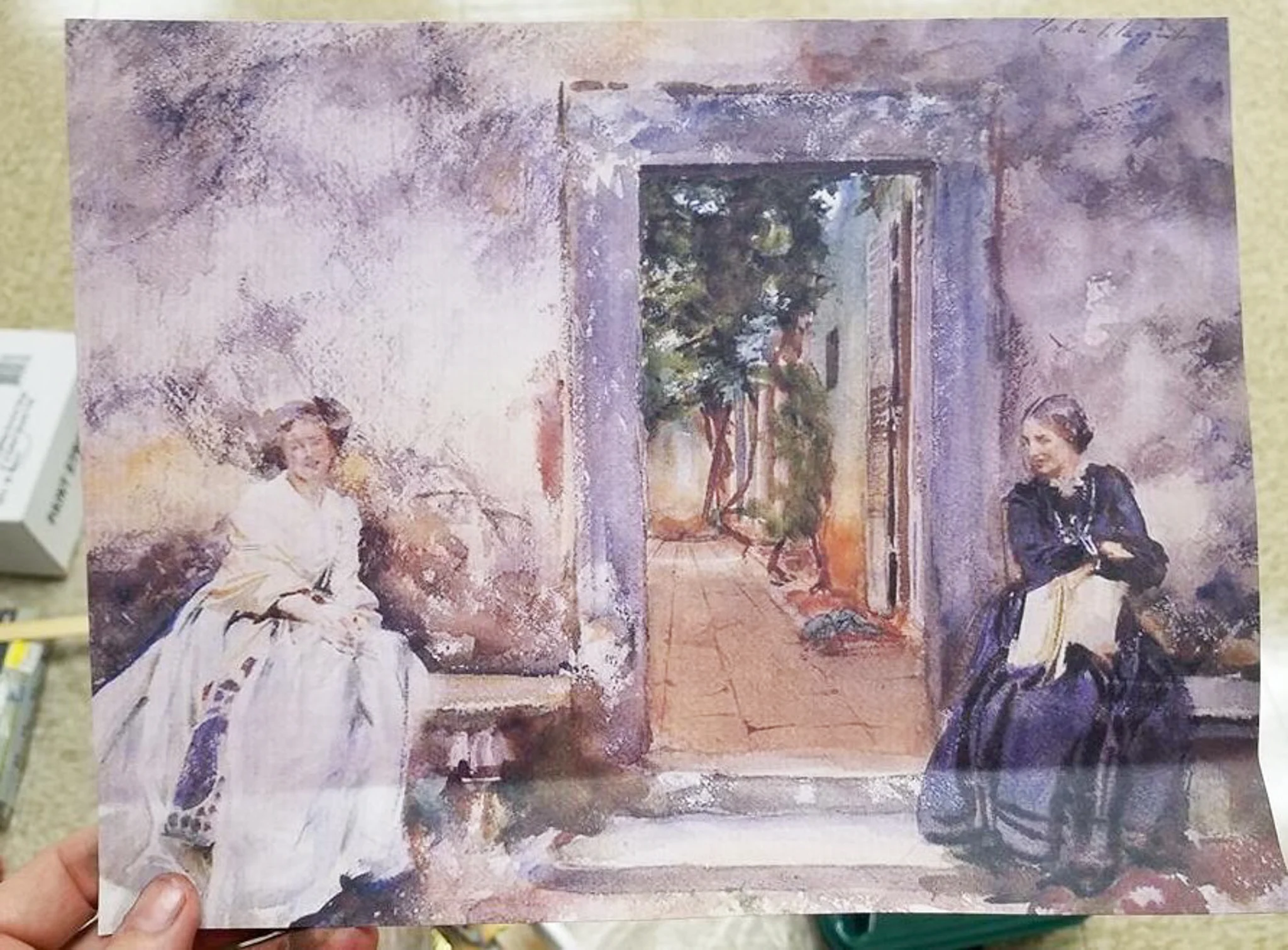 The Garden Wall by John Singer Sargent.