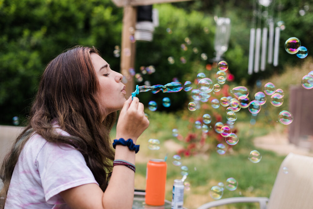 Bubbles during Stay at Home photo by Lenka Vodicka of Lenkaland 