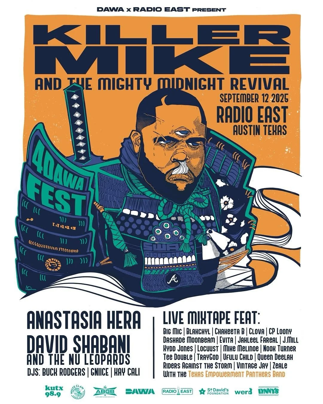 Don&rsquo;t miss @dawaheals 6th Anniversary Party TONIGHT @radioeastaustin 📍 for an incredible lineup, including the legendary @killermike 🎤 @anastasia_hera_ 🎶 @idavidshabani 🎙️ and more! #dawaheals #canopyaustin