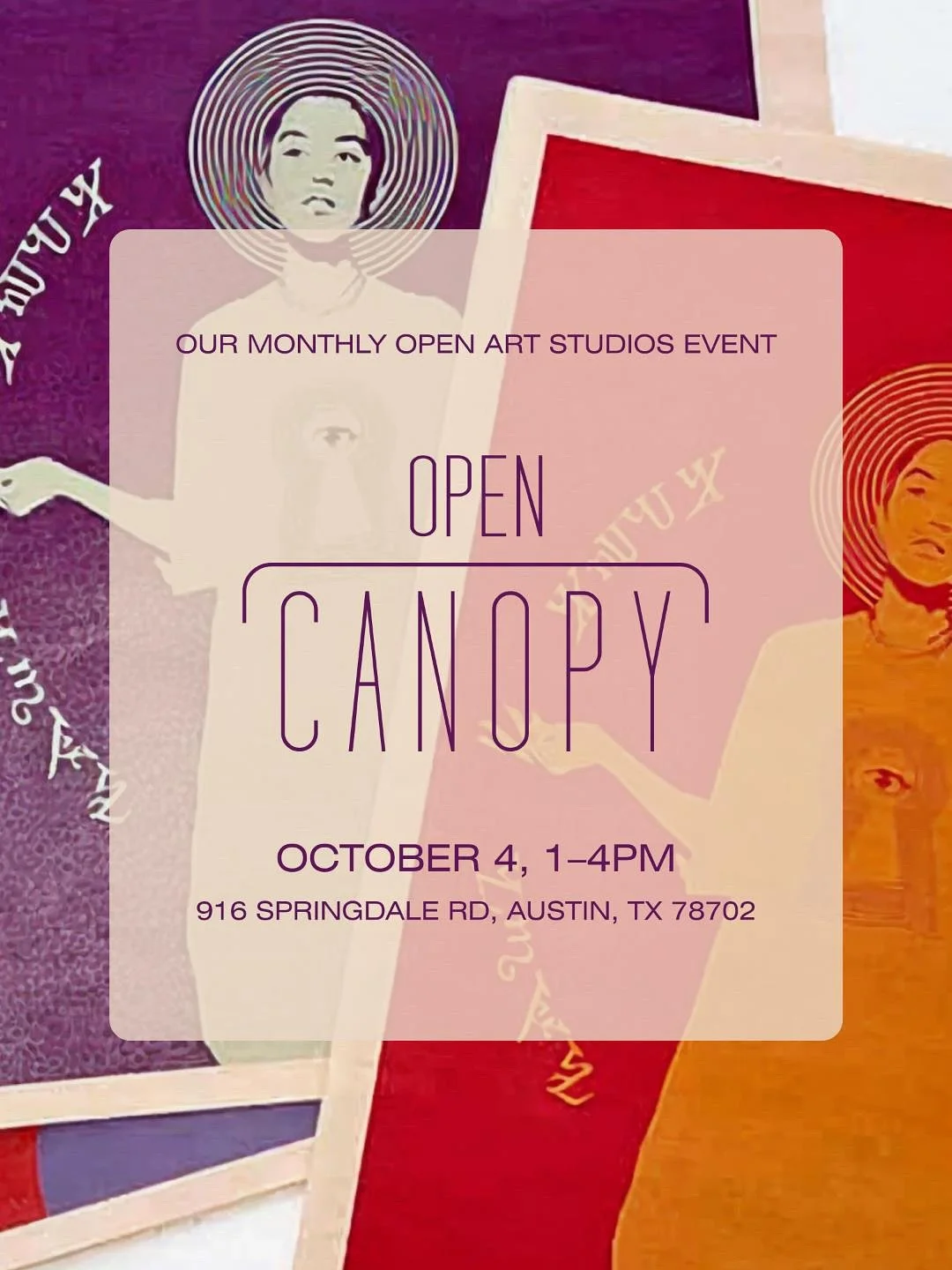 🎨✨ This Saturday: Open Canopy! 

Skip the ACL crowds (or start your day with us!) and dive into an afternoon of art, music, food, and community ⭐️

🖼 Tour and shop dozens of open artist studios + galleries, browse local pop-ups &amp; retail trailer