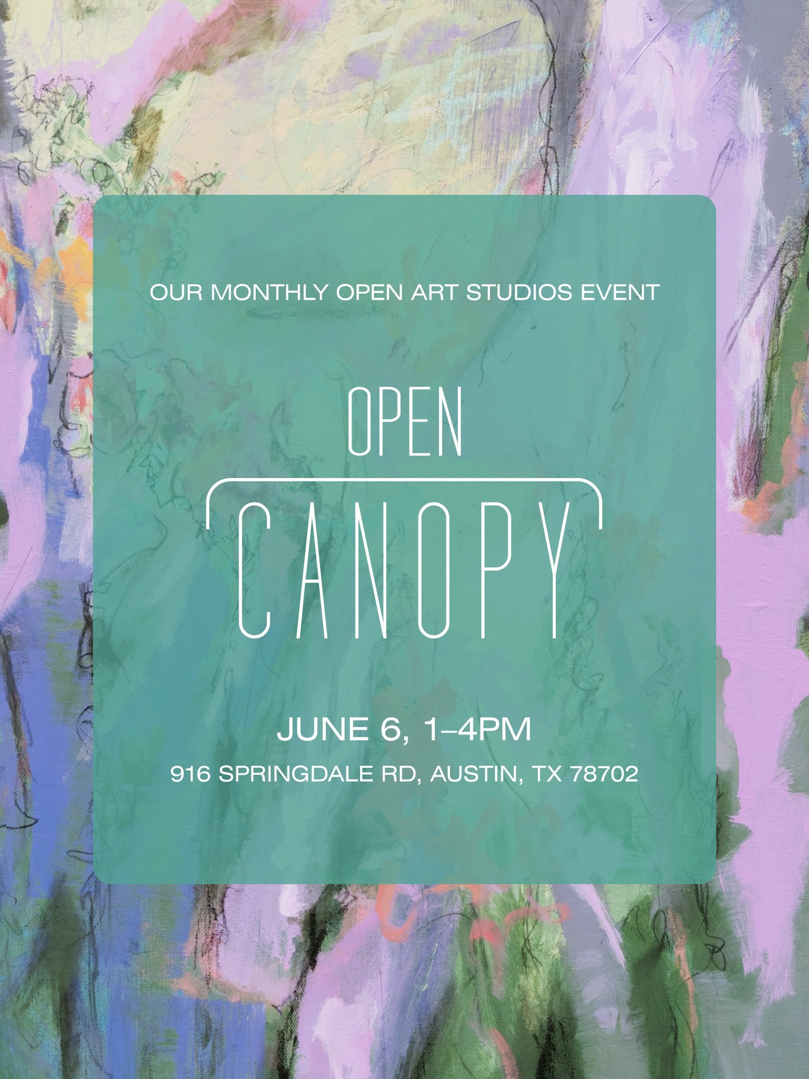 Open Canopy is THIS Saturday from 1&ndash;4pm 🌟

Spend the afternoon exploring artist studios, galleries, retail shops, and local pop-ups while getting to know Austin&rsquo;s creative community face-to-face. Whether you&rsquo;re looking to meet peop