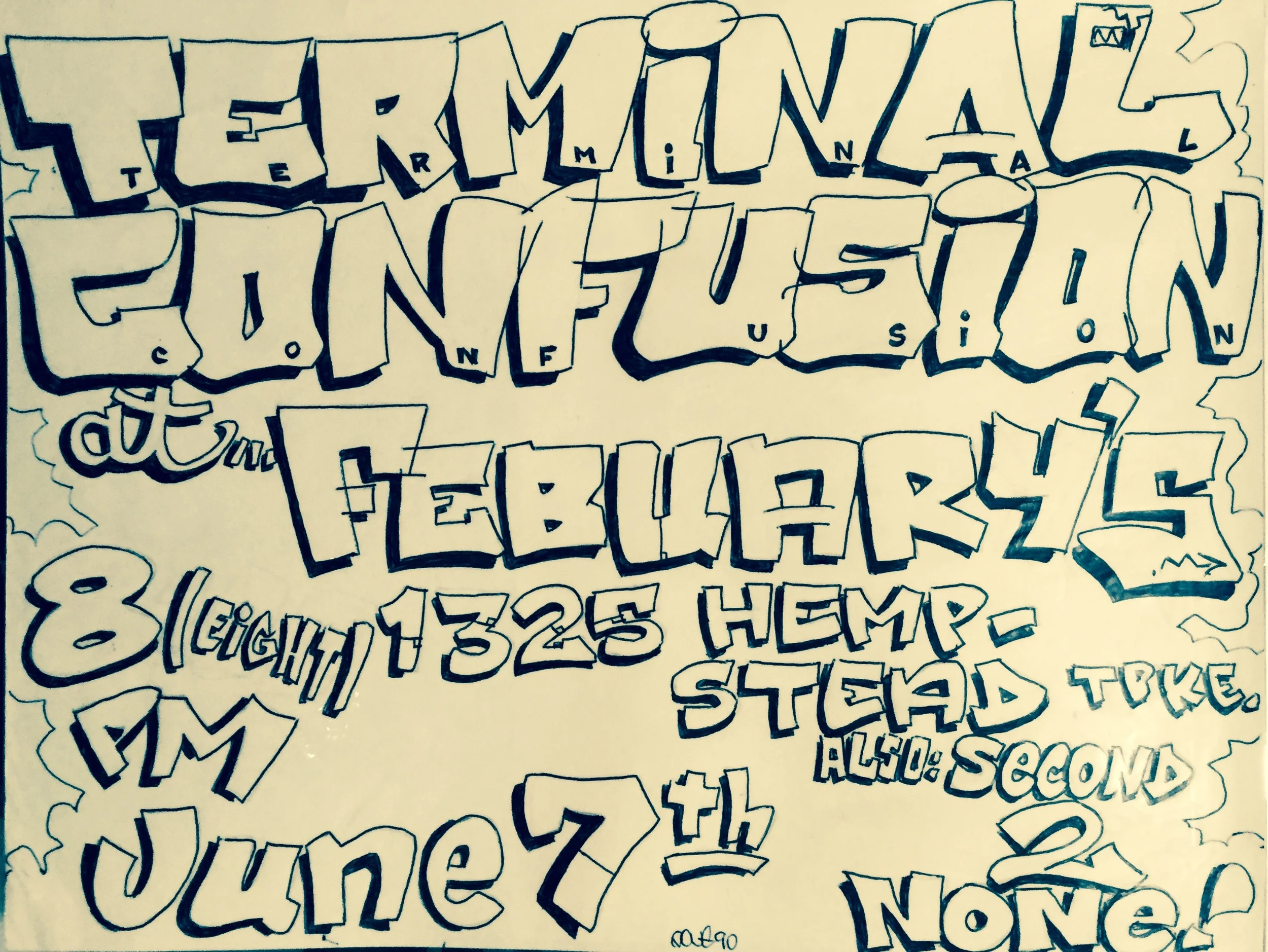 Terminal Confusion flyer by: VOYER TMR 1989