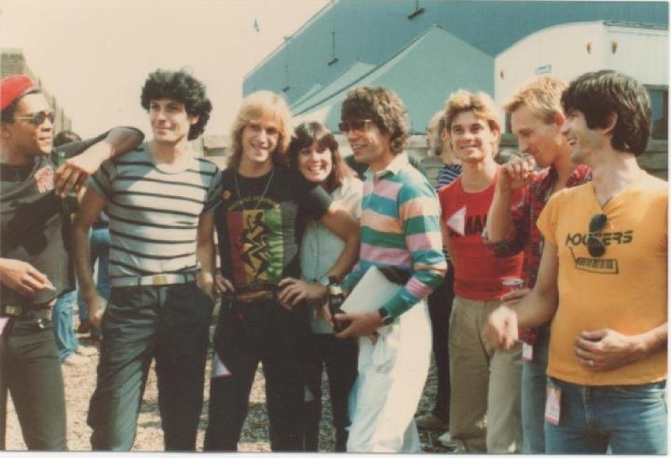 The Hooters with Mick Jagger 1982