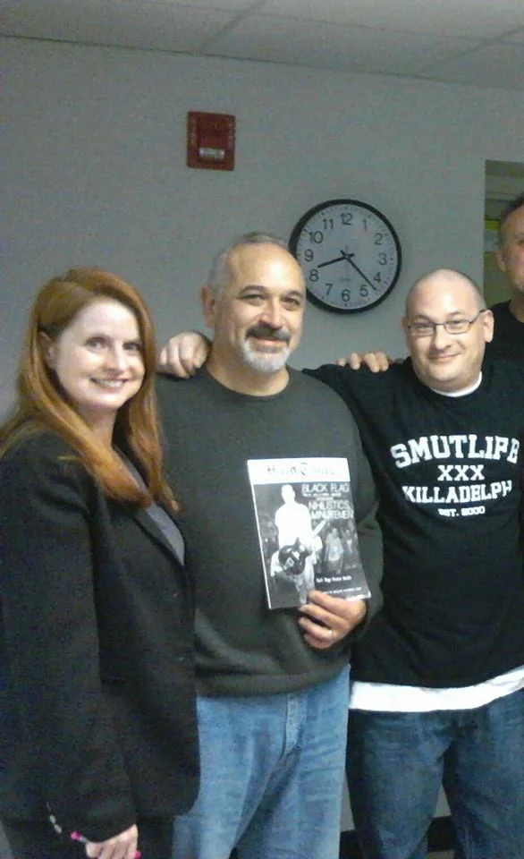 “Hard Times” staff Amy Yates Wuelfing and Ron Gregorio with DiWulf’s Steve DiLodovico
