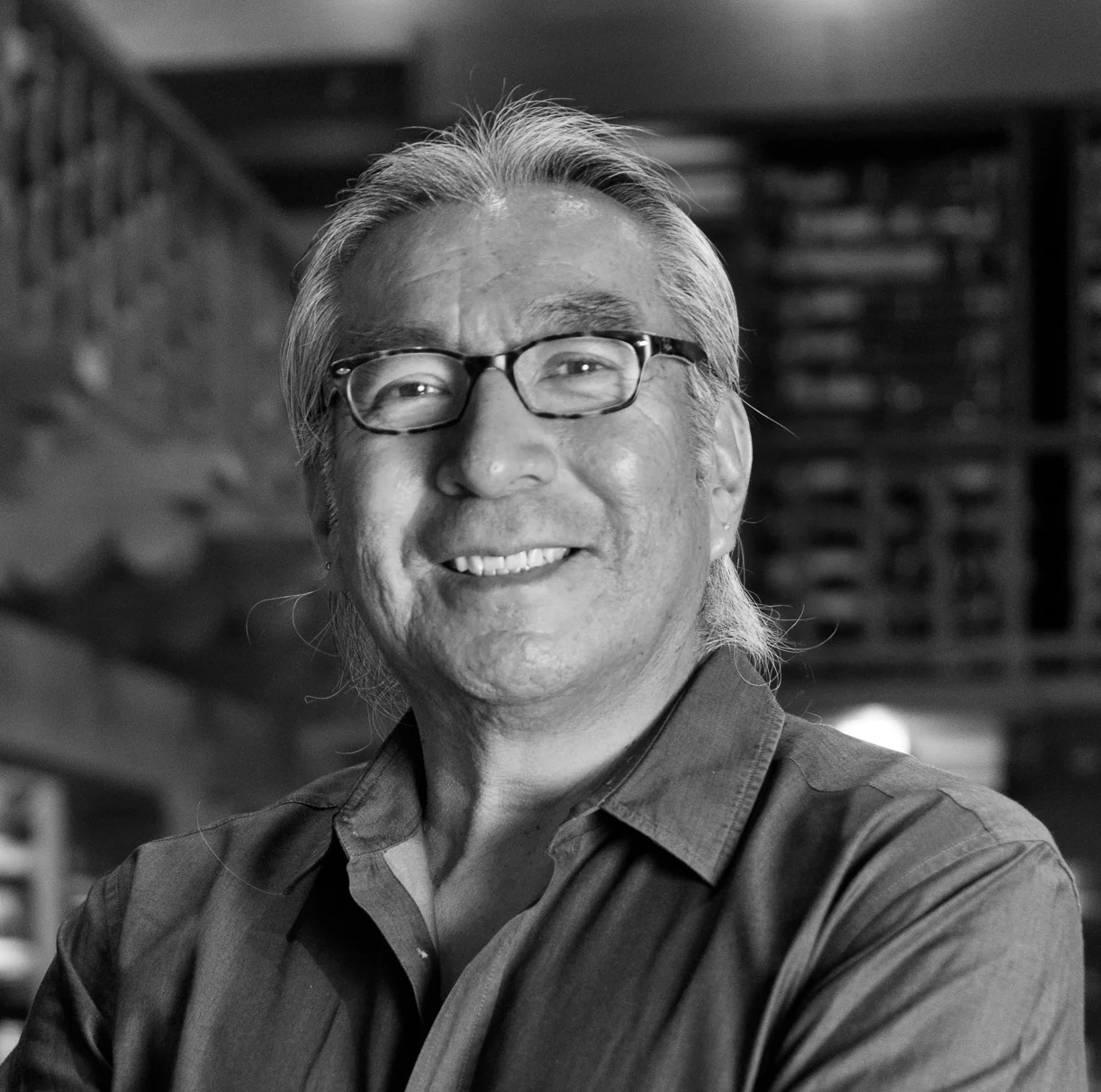 Director of the A:shiwi A:wan Museum and Heritage Center | Zuni Tribe Member Jim is a Zuni tribal member and director of the Colorado Plateau Foundation and director of the A:shiwi A:wan Museum and Heritage Center. He serves on the boards of the Grand Canyon Trust and Jessie Smith Noyes Foundation and is a senior advisor for Mountain Cultures at the Mountain Institute. He is a National Geographic Society Explorer; a New Mexico Community Luminaria; and an E.F. Schumacher Society Fellow. Jim’s service the past forty years includes natural resource, cultural resource, philanthropic, and arts work for many organizations including UNESCO, UNDP, International Secretariat for Water, US Bureau of Indian Affairs, the Mountain Institute, Zuni Tribe, and several major charitable foundations, museums, and universities. He has written in Heritage In the Context of Globalization; Science, Technology, and Human Values; Sacredness as a Means to Conservation; Mapping Our Places; Indigenous People and Sustainable Development; A:shiwi A:wan Ulohnanne, and Redrock Stories, to name a few. Recent short pieces include: We Cannot Live by Sentiments Alone, The Museum Collaboration Manifesto, Buyer Beware, What I Tell Boys, and Please Don’t Call Me a Warrior. Jim’s work leading a map art movement has earned him several accolades. In 2010 during the American Anthropological Association’s annual conference Jim was awarded the first Ames Prize for Innovative Museum Anthropology . In 2013 he received the Guardian of Culture and Lifeways Award from the Association of Tribal Archives, Libraries, and Museums, and in 2016 received the Hewett Award for leadership and service to the New Mexico museum community and for achievements in the museum field. Jim is also a home builder, firewood hauler, traditional bow hunter, artist, and farmer. He lives in his work in-progress home at Zuni, New Mexico.