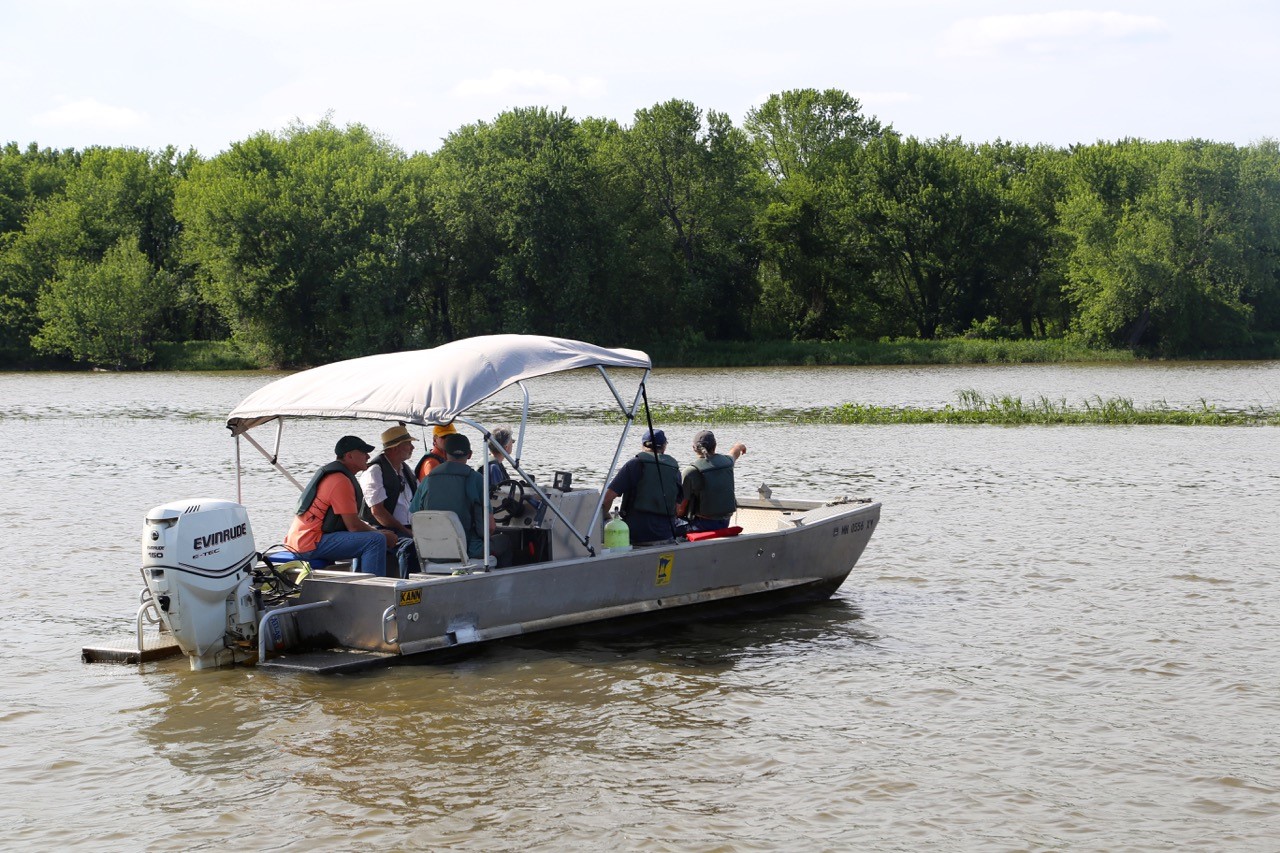 LPLA Boat tour nears Bay City floodplain forests - Photo by Anne Queenan