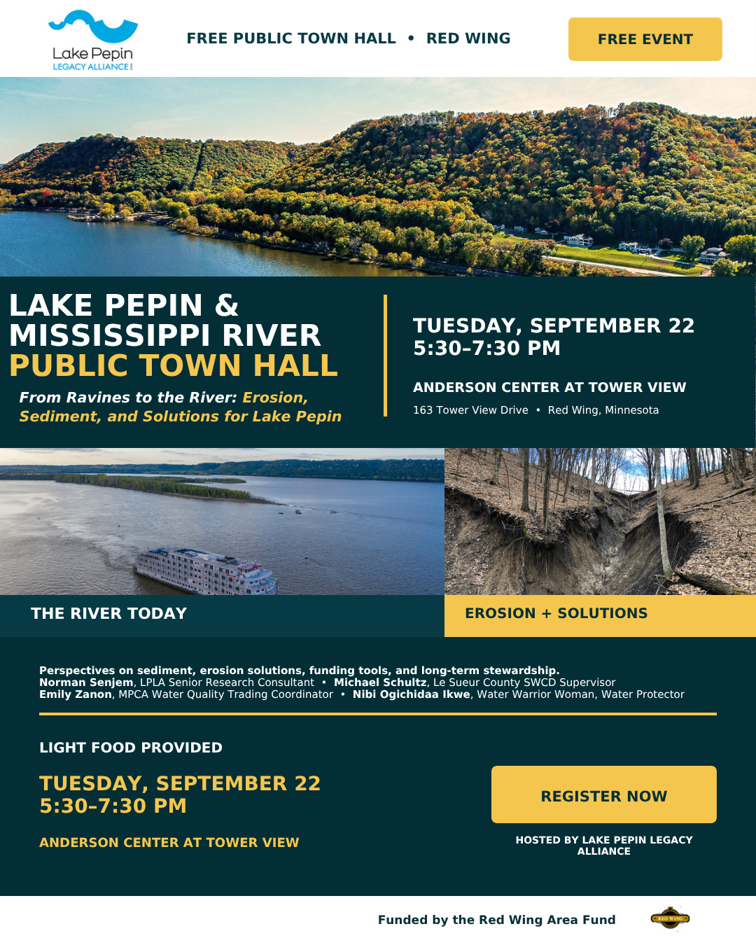 Lake Pepin Town Hall - Ravines to the River: Exploring Sediment Solutions and Stewardship