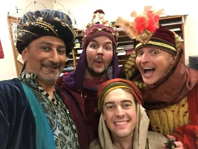 The three kings and the page in Central City Opera's 2015 production of AMAHL AND THE NIGHT VISITORS.