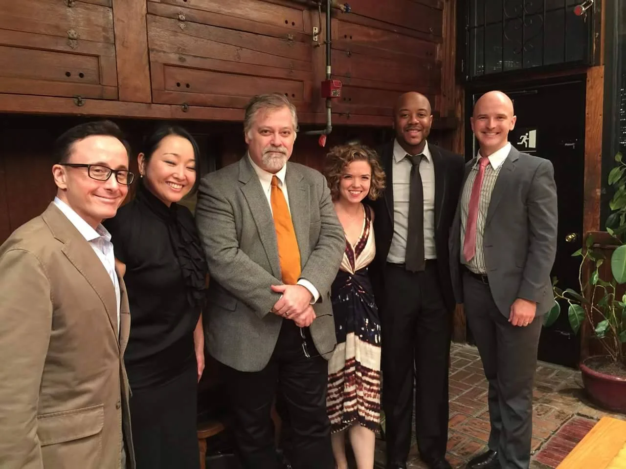 With Brooklyn Art Song Society colleagues, including composers Daron Hagen and Russell Platt, after a 2015 performance at Bargemusic, in Brooklyn, NY.