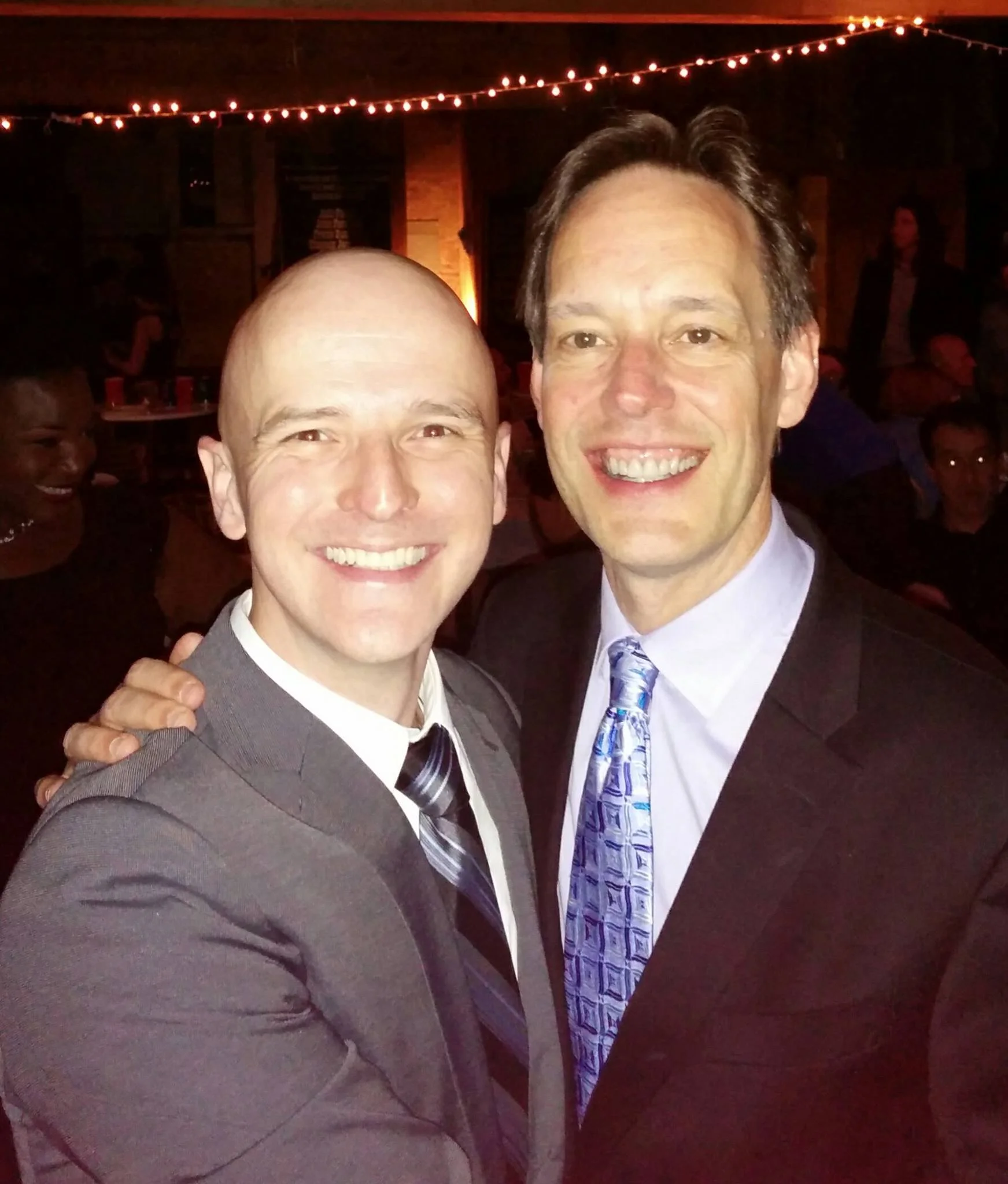 With composer Jake Heggie after opening night of DEAD MAN WALKING at Central City Opera, 2014.