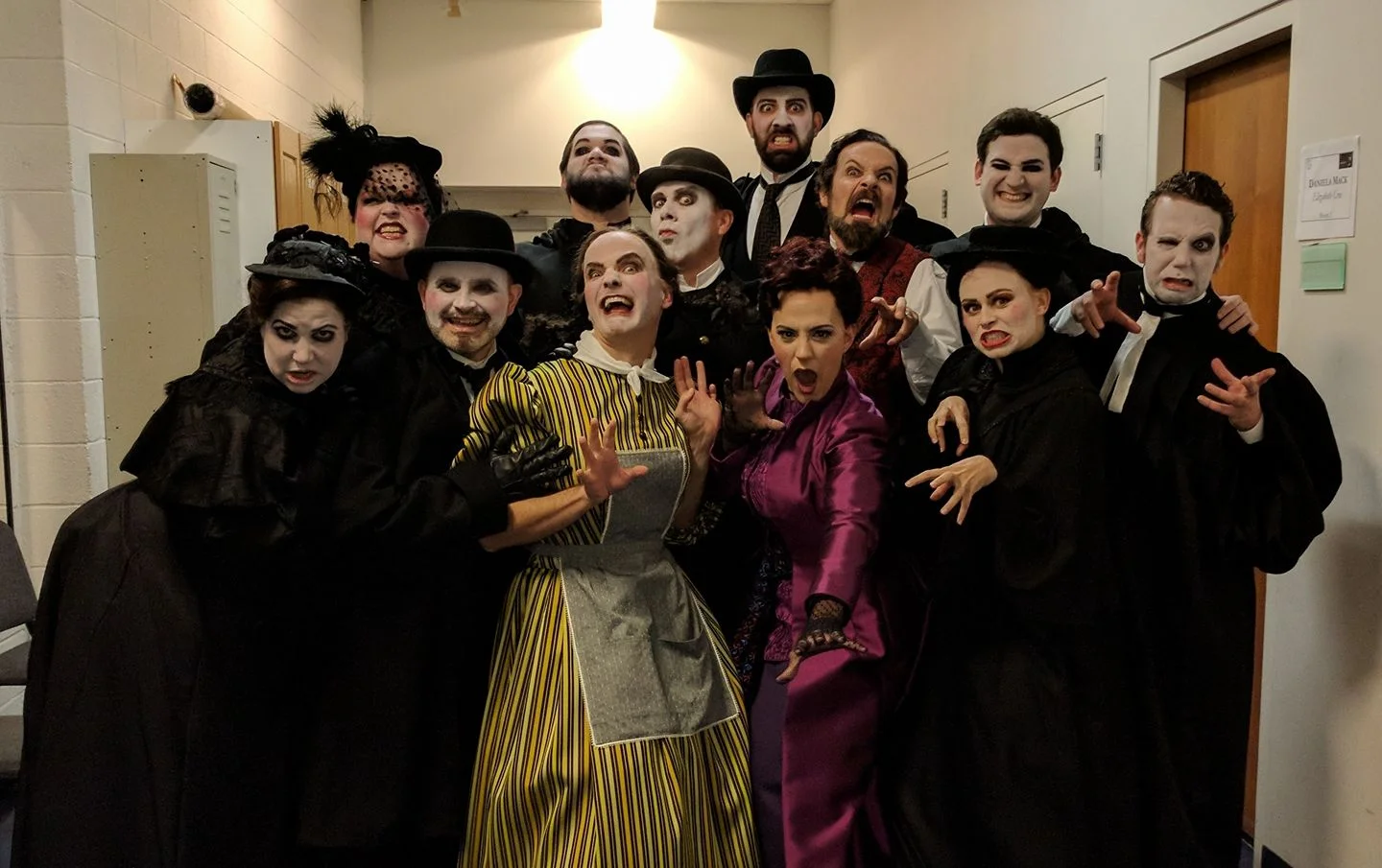 With the entire cast of ELIZABETH CREE just moments before curtain at the final performance, Opera Philadelphia, September 2017.