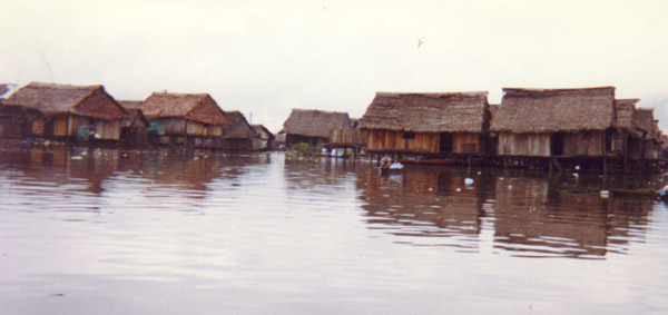 Typical Homes that the indigenous people of Iquitos live in.