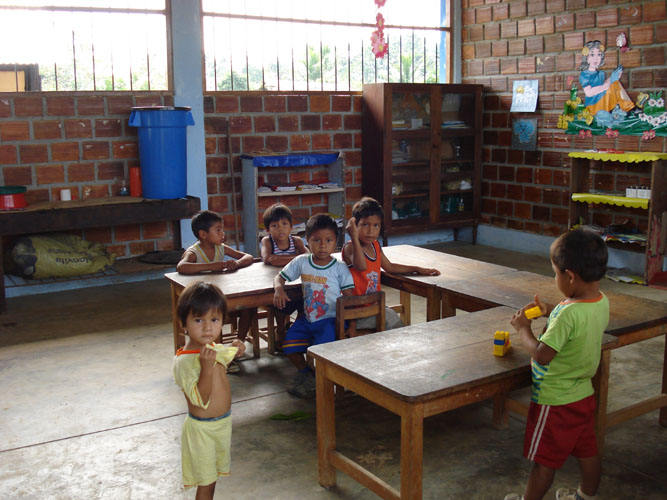 One of several rural kindergarten class rooms.