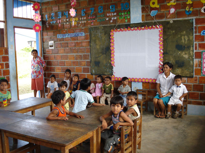 One of several rural kindergarten class rooms.
