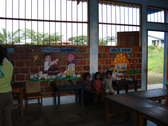 Open house in one of the elementary class rooms.