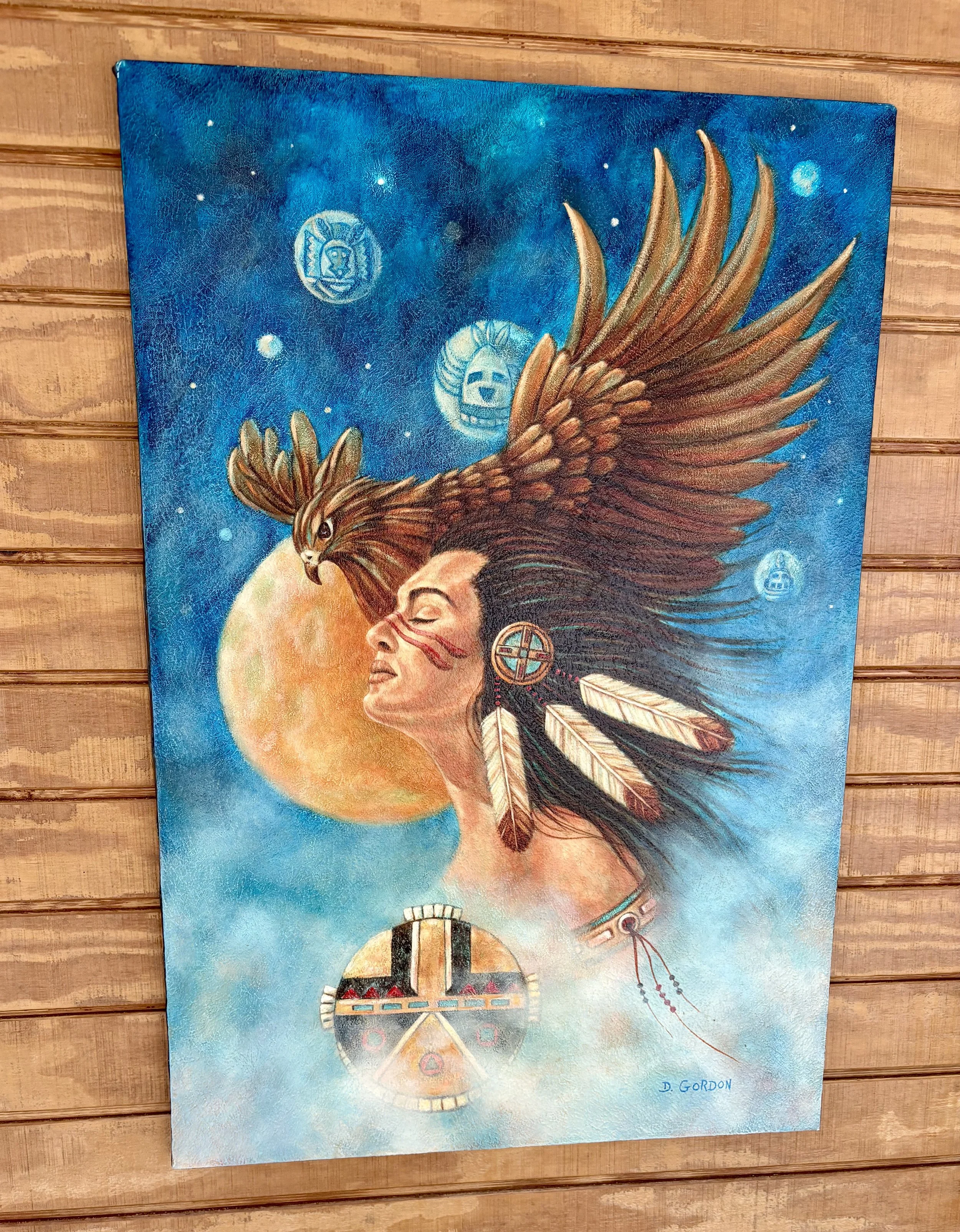 Native American Style "Flying High" Original Painting by Don Gordon