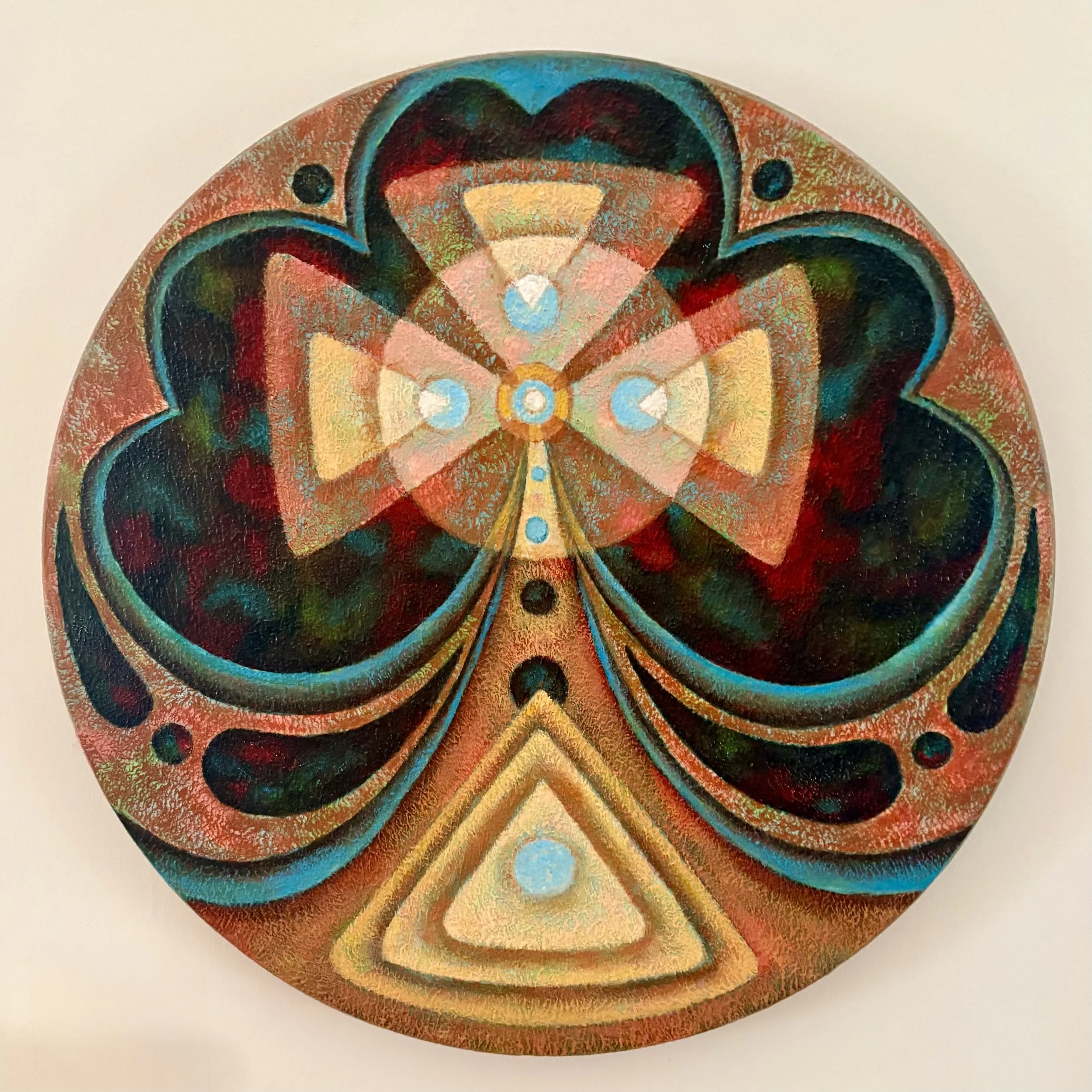 Don Gordon "Celtic Conveyance" Original painting Circular Abstract Wall Art