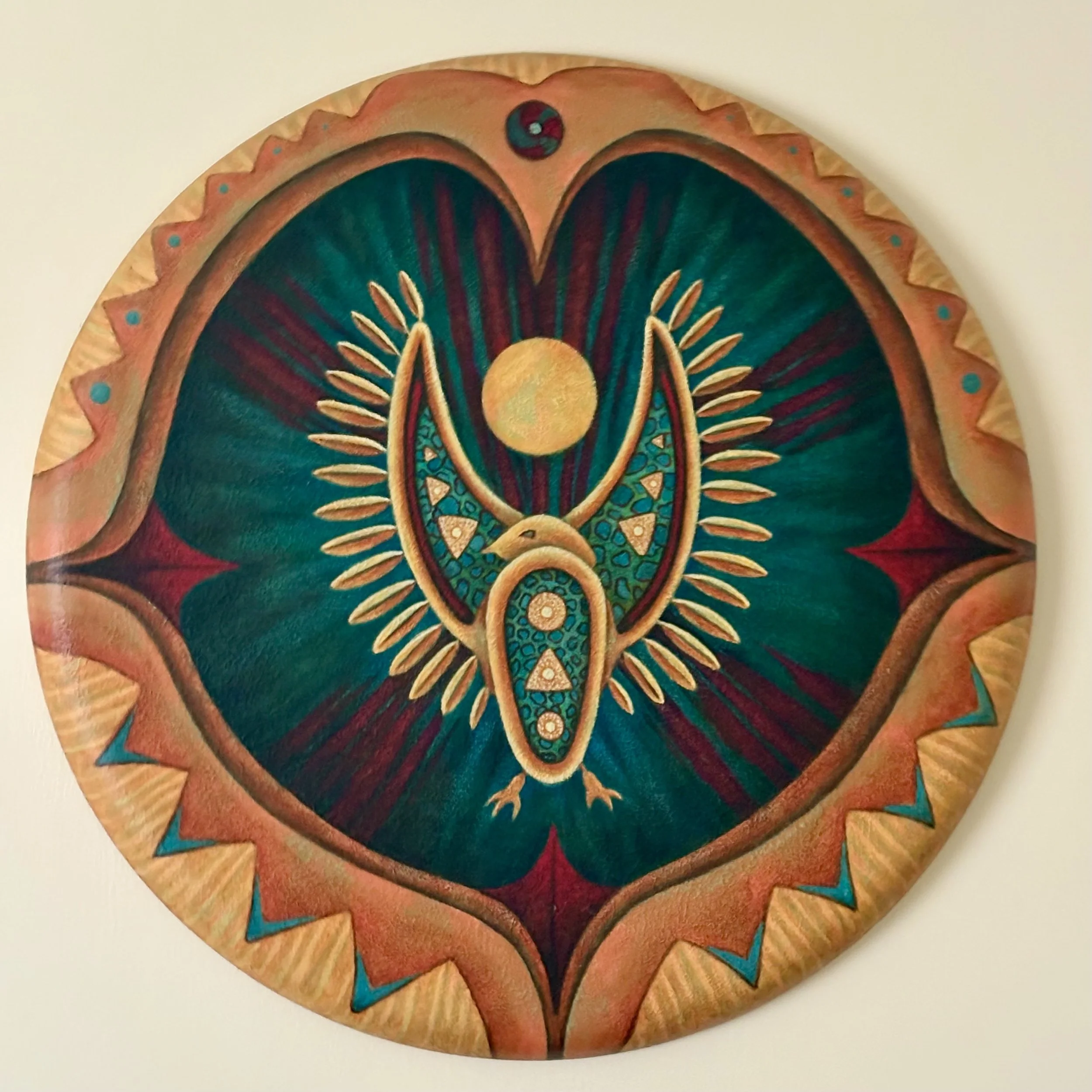Don Gordon "Magic Eagle" Original Round Painting