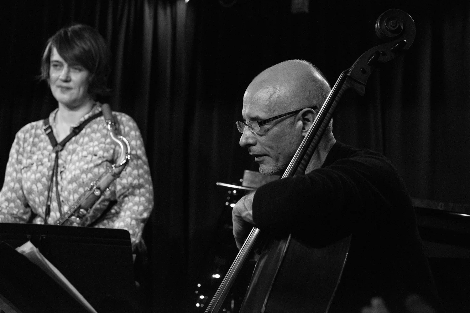 Ingrid Laubrock and Erik Friedlander, 2017