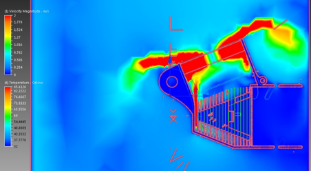 Computational Fluid Dynamics (CFD) of fan cooled heat sink for medical device