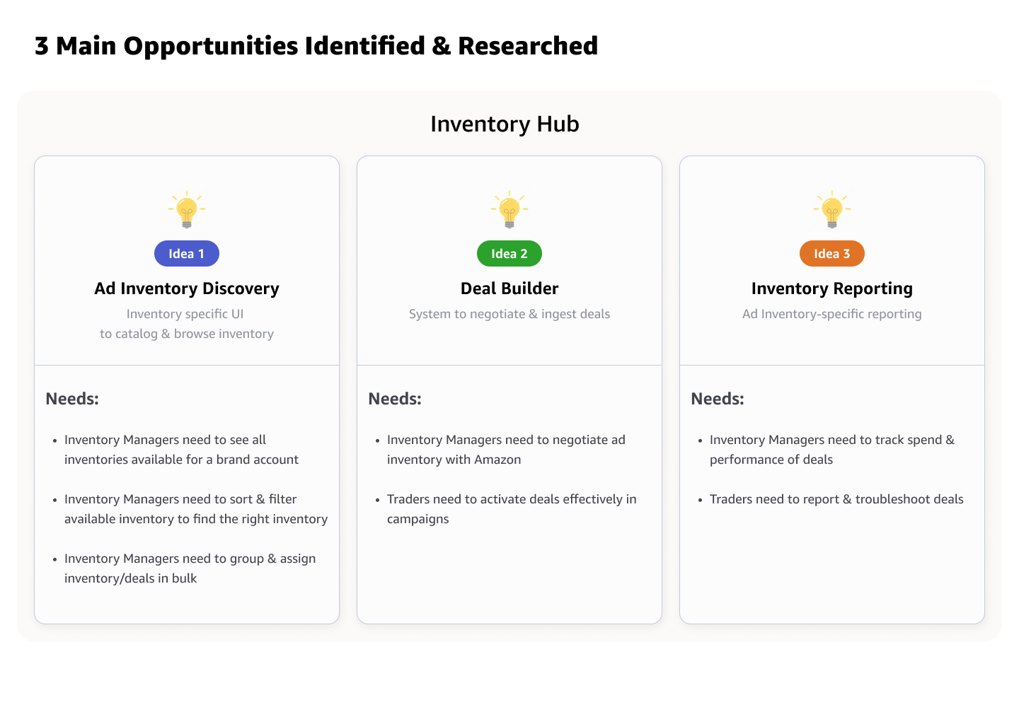 Major guiding principles